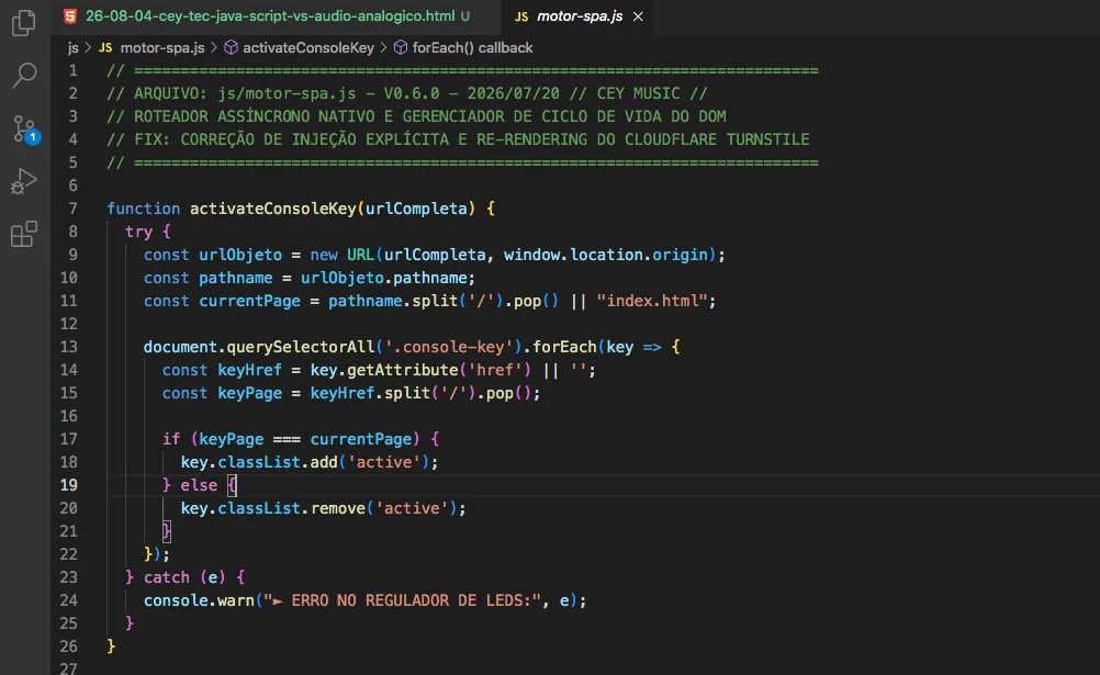 Interface de programação em JavaScript Vanilla puro e circuitos analógicos discretos